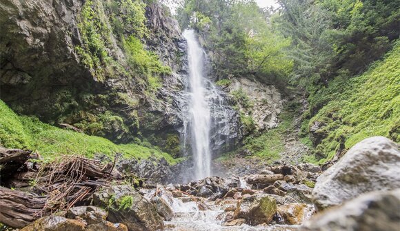 Bagni di bosco presso la cascata